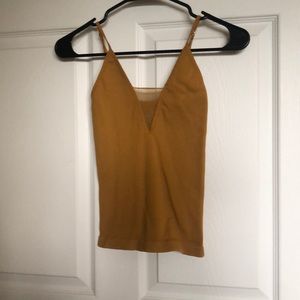 Yellow free people tank crop
